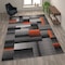 Flash Furniture Orange 8' x 10' Modern Color Blocked Area Rug ACD-RGTRZ861-810-OR-GG - alternate 1